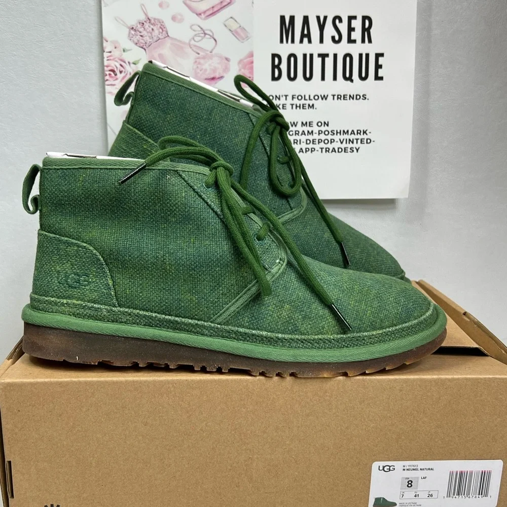 Ugg Men’s Neumel Natural green boot Canva classic casual outdoor style vacation